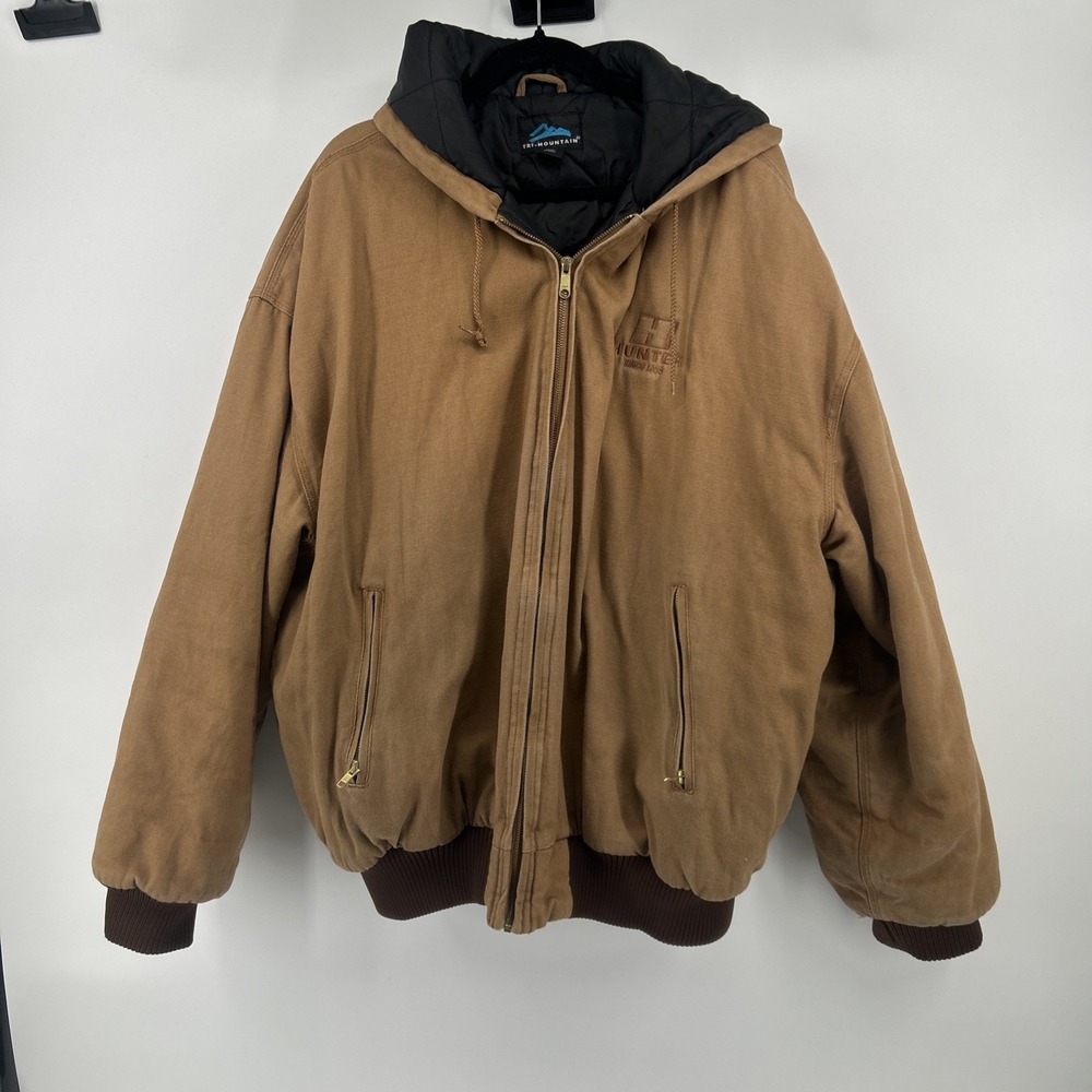 Vintage Tri-Mountain Heavyweight Canvas Rugged Work Jacket Hunter Men's 3XL